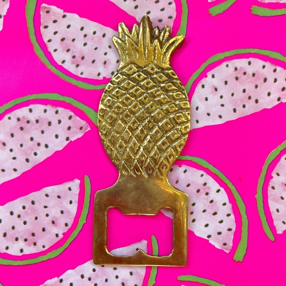 Vintage Brass Pineapple Bottle Opener